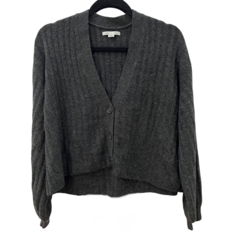 American Eagle Women's Button V-Neck Cardigan. XS. Heather Grey - Picture 3 of 4